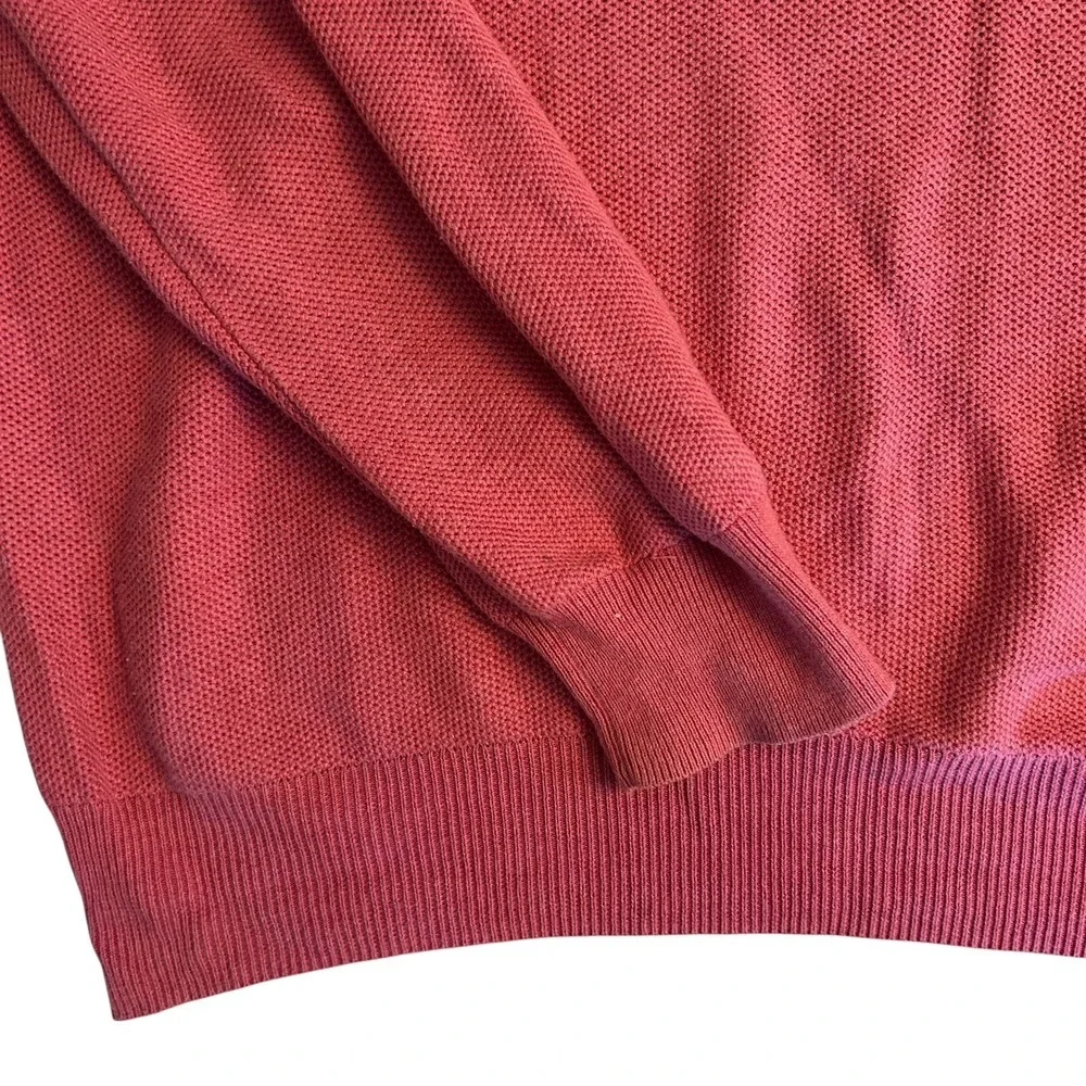 Polo Ralph Lauren Quarter Zip‎ Men's Sweater Size XL Coral Preppy Pima Cotton